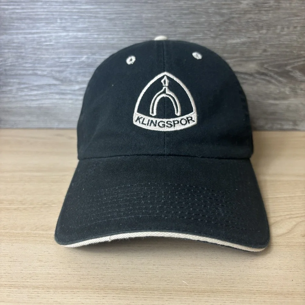 Klingspor Hat Cap Strap Back Black  Embroidered Adjustable Mens